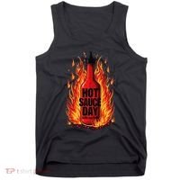 Hot Sauce Day Burn Baby Burn Passionate Fire Tank Top thumb 0