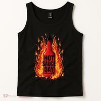 Hot Sauce Day Burn Baby Burn Passionate Fire Tank Top thumb 2