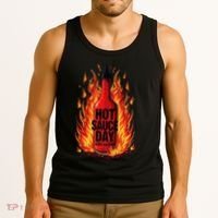 Hot Sauce Day Burn Baby Burn Passionate Fire Tank Top thumb 3
