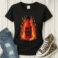 Hot Sauce Day Burn Baby Burn Passionate Fire Women's T-Shirt thumb 3