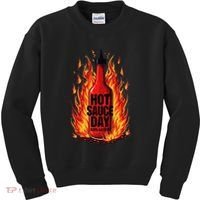 Hot Sauce Day Burn Baby Burn Passionate Fire Kids Sweatshirt thumb 0