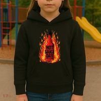 Hot Sauce Day Burn Baby Burn Passionate Fire Kids Hoodie thumb 3
