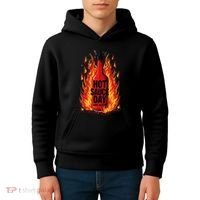 Hot Sauce Day Burn Baby Burn Passionate Fire Kids Hoodie thumb 4
