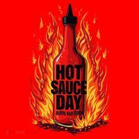 Hot Sauce Day Burn Baby Burn Passionate Fire Santa Hat thumb 1
