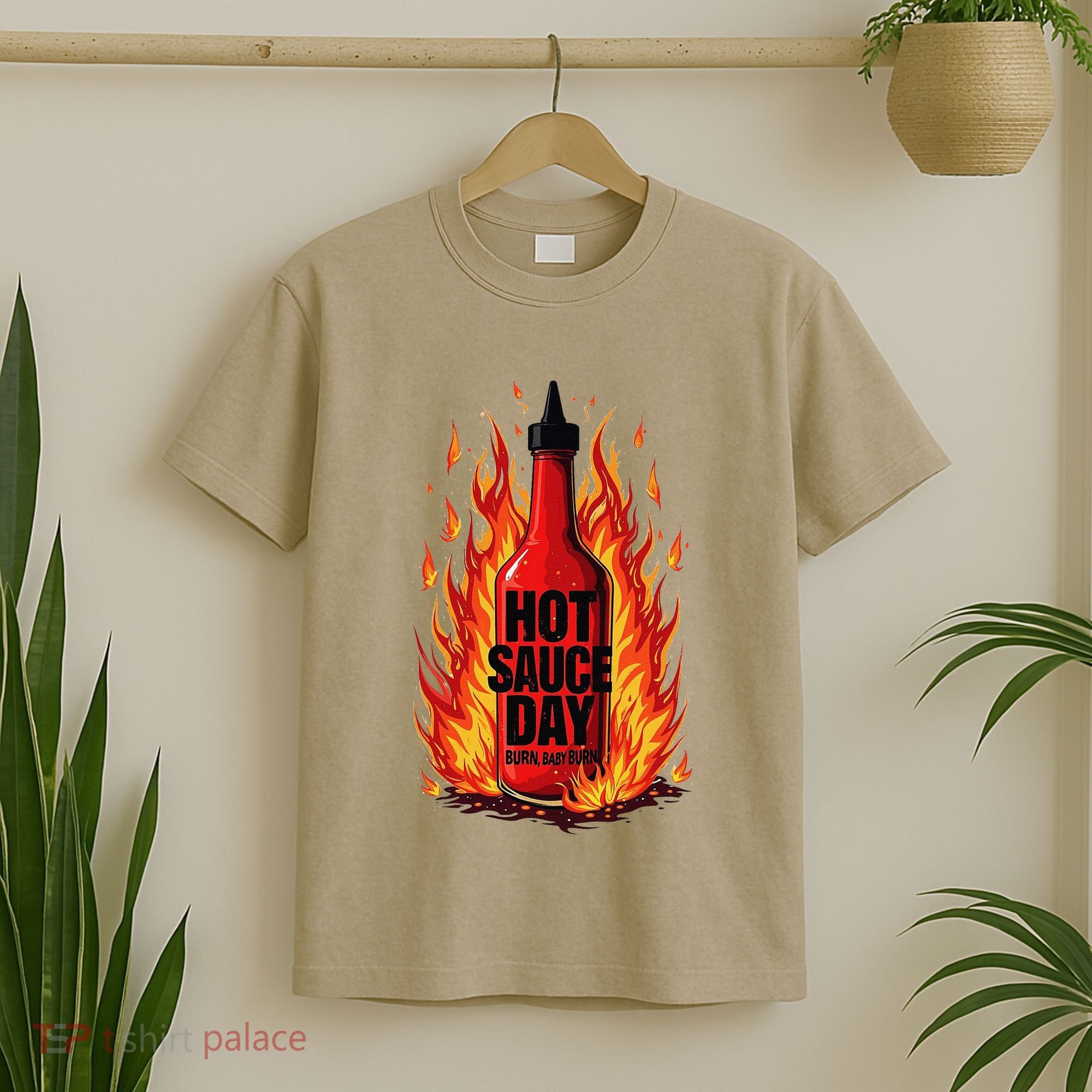 Hot Sauce Day Burn Baby Burn Passionate Fire T-Shirt