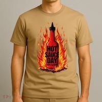 Hot Sauce Day Burn Baby Burn Passionate Fire T-Shirt thumb 3
