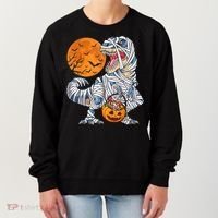 Halloween Shirts Dinosaur T Rex Mummy Pumpkin Women's Sweatshirt thumb 0