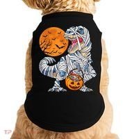 Halloween Shirts Dinosaur T Rex Mummy Pumpkin Doggie Tank thumb 0