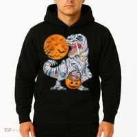 Halloween Shirts Dinosaur T Rex Mummy Pumpkin Hoodie thumb 2