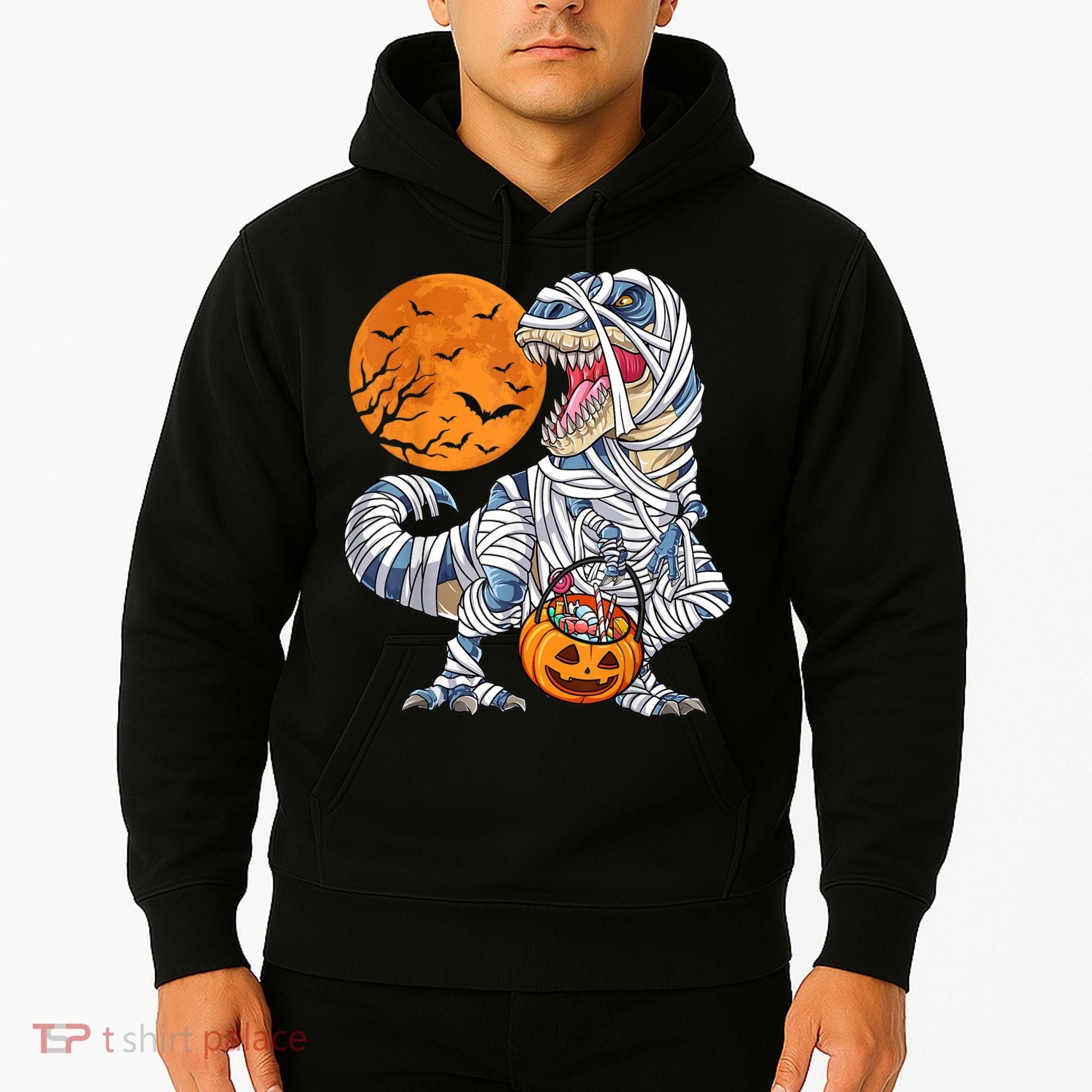 Halloween Shirts Dinosaur T Rex Mummy Pumpkin Hoodie