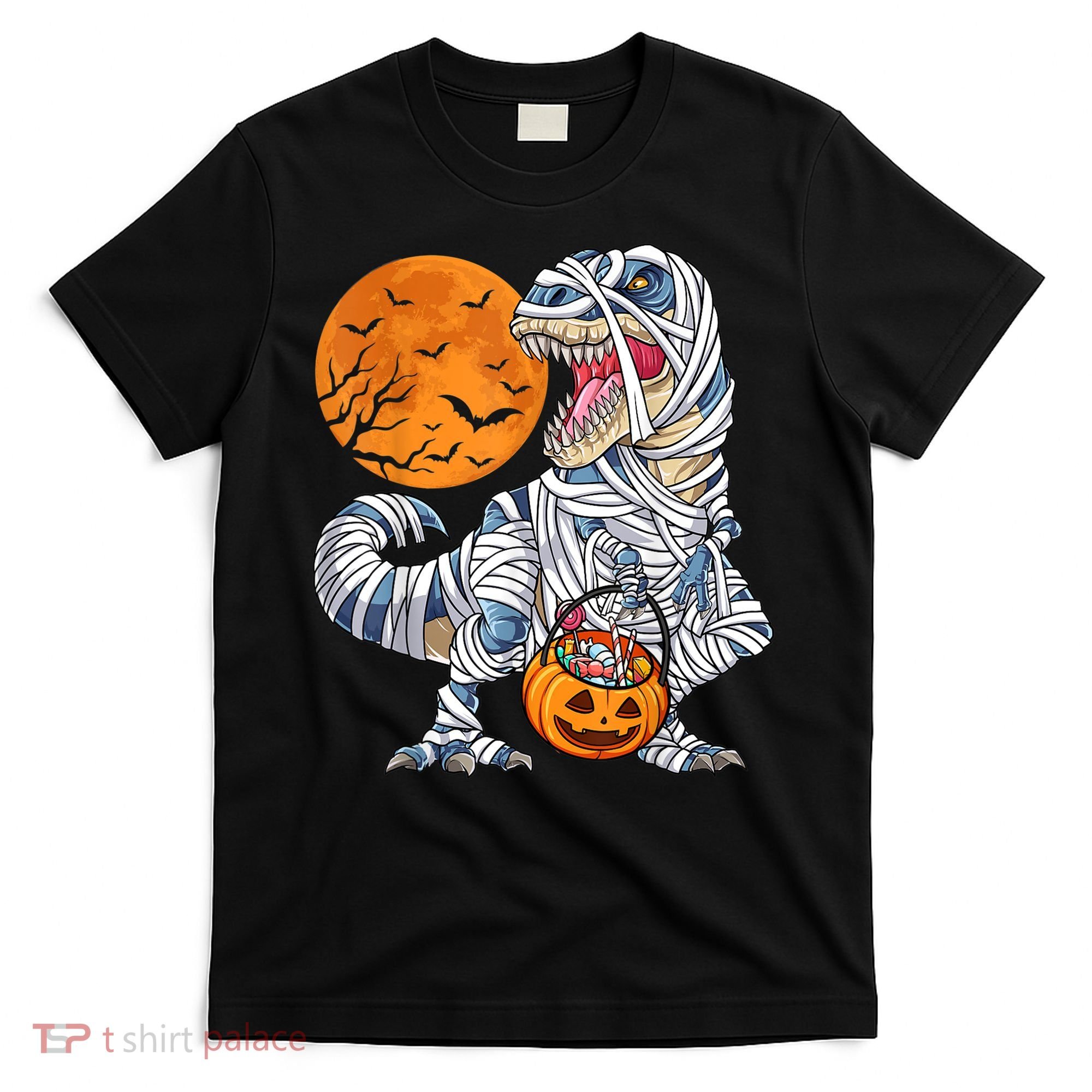 Halloween Shirts Dinosaur T Rex Mummy Pumpkin T-Shirt