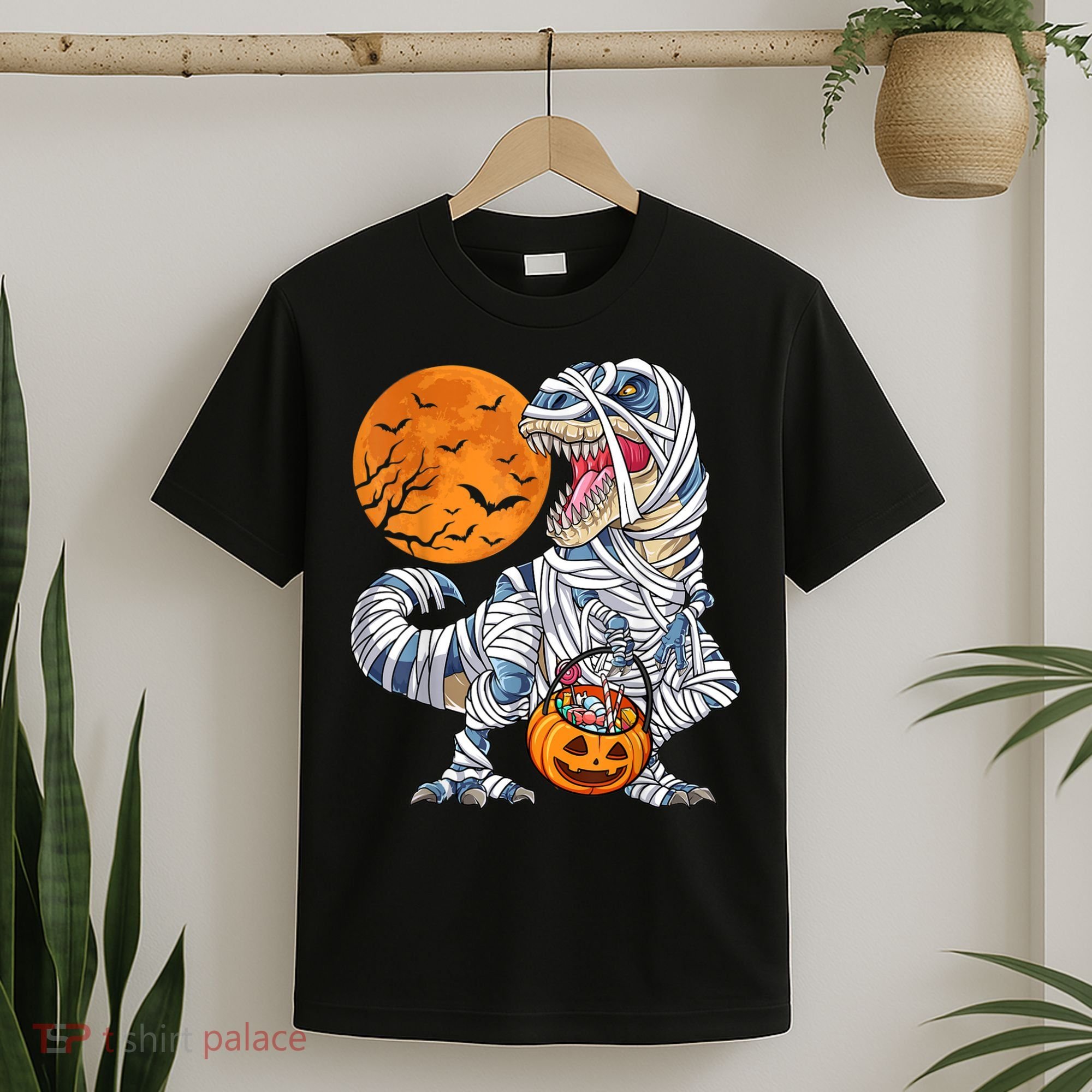 Halloween Shirts Dinosaur T Rex Mummy Pumpkin T-Shirt