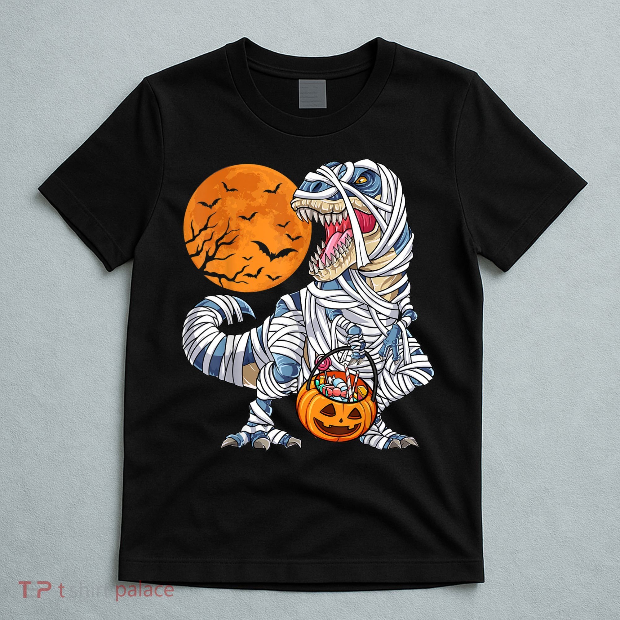Halloween Shirts Dinosaur T Rex Mummy Pumpkin T-Shirt