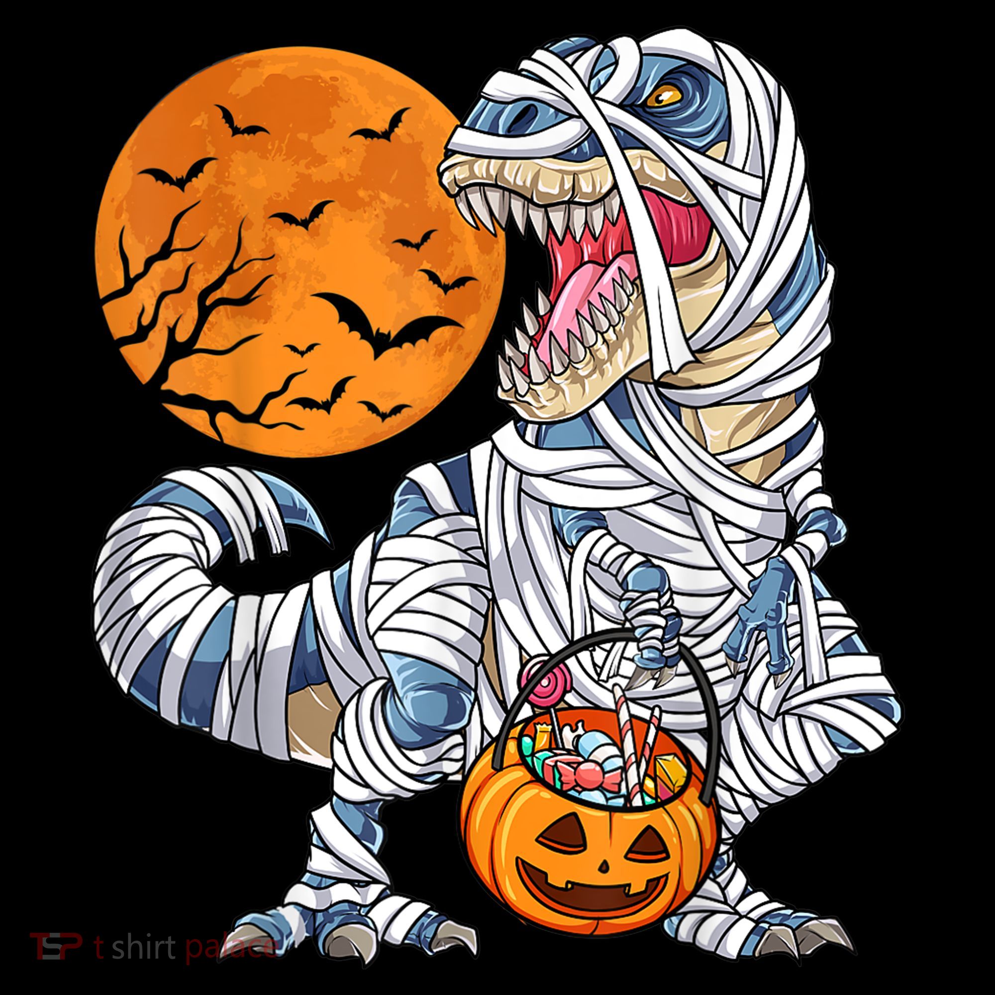 Halloween Shirts Dinosaur T Rex Mummy Pumpkin Women's Hoodie
