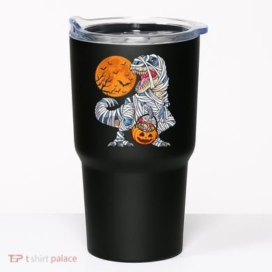 Halloween Shirts Dinosaur T Rex Mummy Pumpkin Tumbler