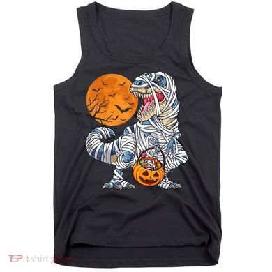 Halloween Shirts Dinosaur T Rex Mummy Pumpkin Tank Top