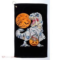 Halloween Shirts Dinosaur T Rex Mummy Pumpkin Golf Towel thumb 0