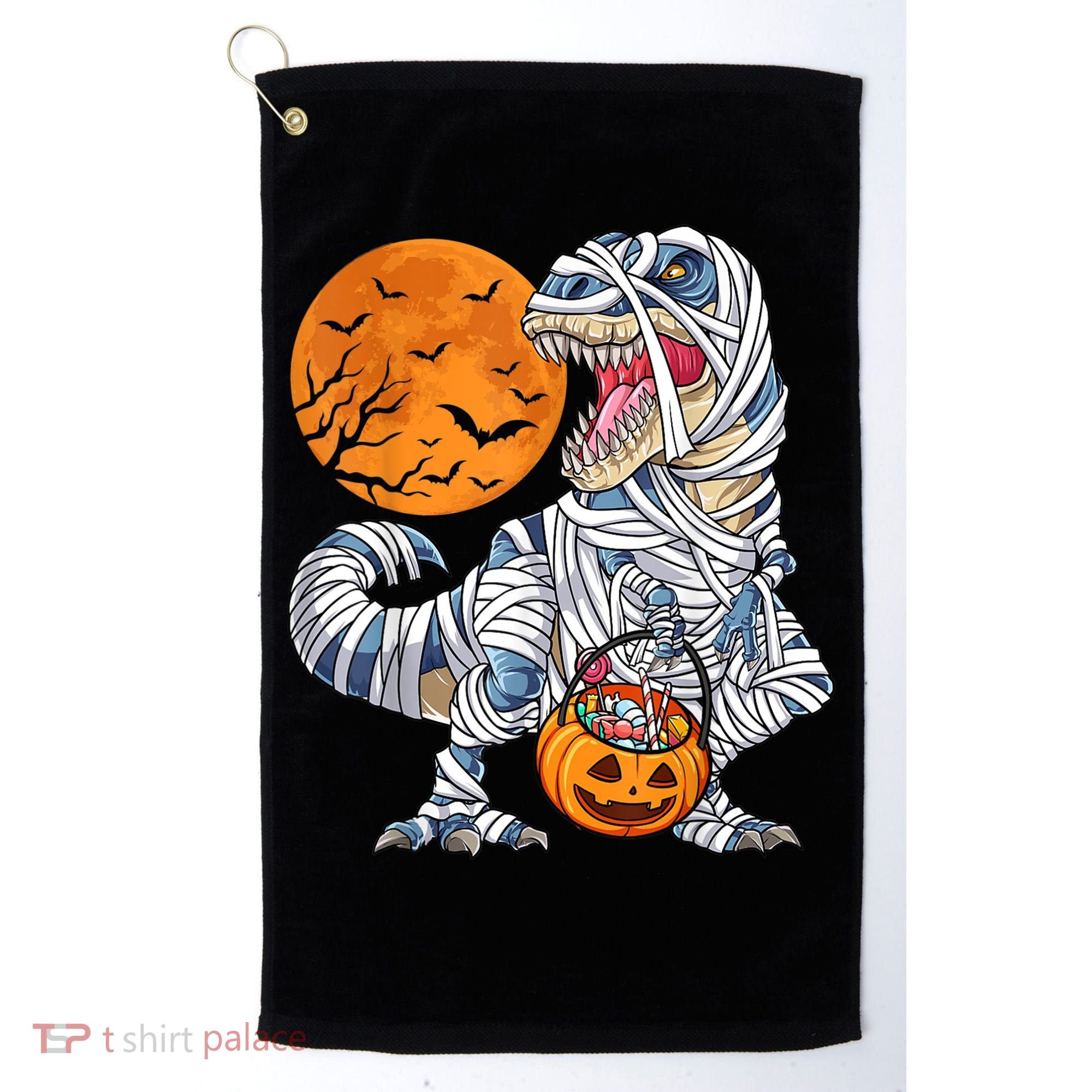 Halloween Shirts Dinosaur T Rex Mummy Pumpkin Golf Towel