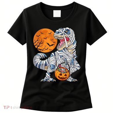 Halloween Shirts Dinosaur T Rex Mummy Pumpkin Women's T-Shirt