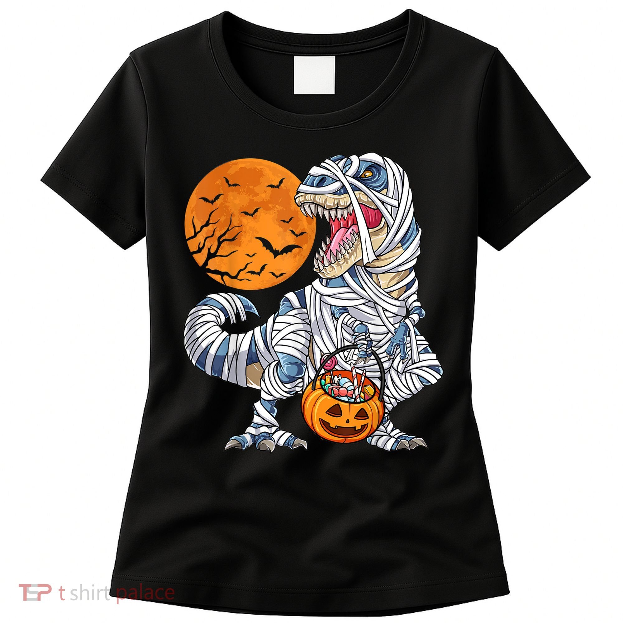 Halloween Shirts Dinosaur T Rex Mummy Pumpkin Women's T-Shirt