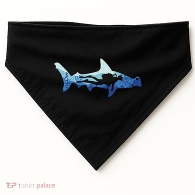 Hammerhead Shark Diver Ocean USA-Made Doggie Bandana