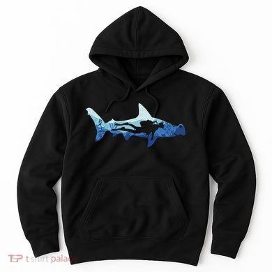 Hammerhead Shark Diver Ocean Hoodie