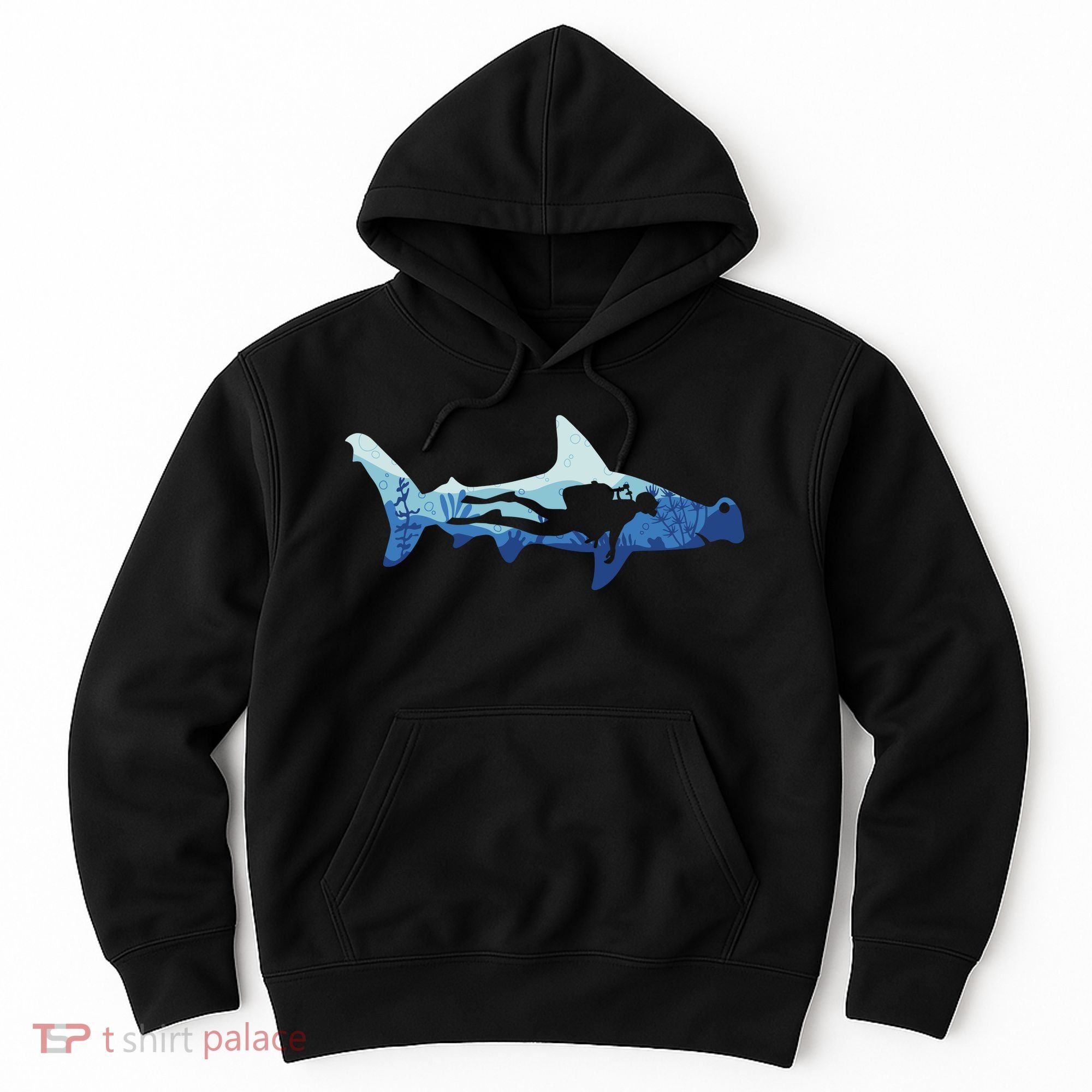 Hammerhead Shark Diver Ocean Hoodie