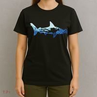 Hammerhead Shark Diver Ocean T-Shirt thumb 4