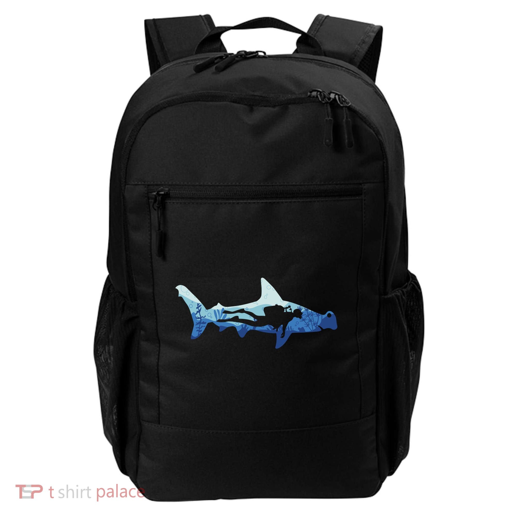 Hammerhead Shark Diver Ocean Backpack