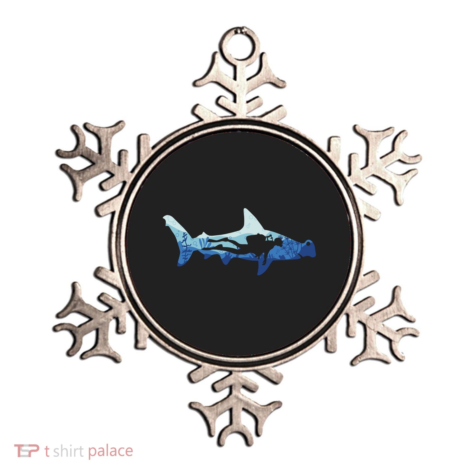 Hammerhead Shark Diver Ocean Ornament