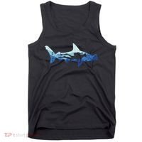 Hammerhead Shark Diver Ocean Tank Top thumb 0