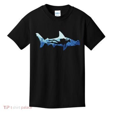 Hammerhead Shark Diver Ocean Kids T-Shirt