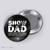 Horse Show Dad Father's Day Button thumb 0