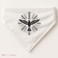 Holy Spirit Dove Praise Jesus Pentecost USA-Made Doggie Bandana thumb 0