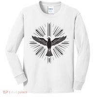 Holy Spirit Dove Praise Jesus Pentecost Kids Long Sleeve Shirt thumb 0