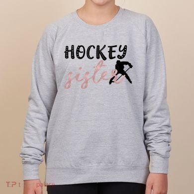 Hockey Sister Design Player Silhouette Gift Women's Sweatshirt