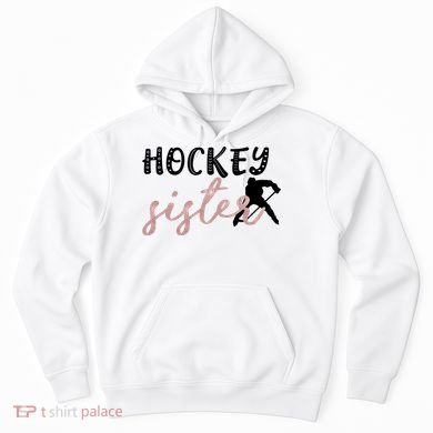 Hockey Sister Design Player Silhouette Gift Hoodie