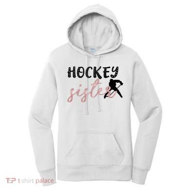 Hockey Sister Design Player Silhouette Gift Women's Hoodie