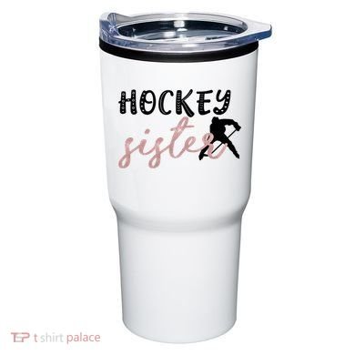 Hockey Sister Design Player Silhouette Gift Tumbler