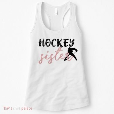 Hockey Sister Design Player Silhouette Gift Women's Tank Top
