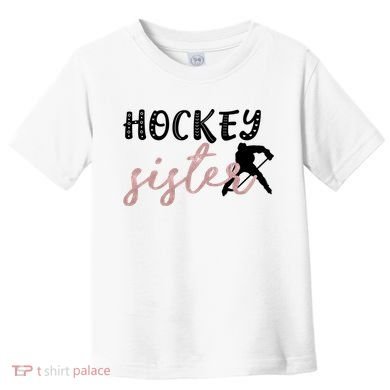 Hockey Sister Design Player Silhouette Gift Toddler T-Shirt
