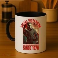 Halloween Social Distancing And Wearing A Mask Since 1978 Coffee Mug thumb 4