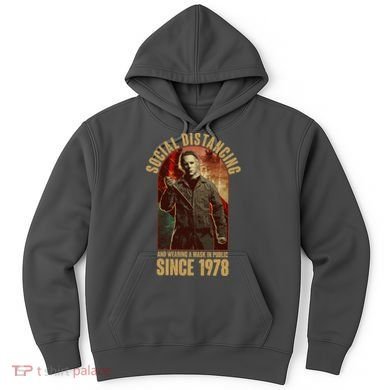 Halloween Social Distancing And Wearing A Mask Since 1978 Hoodie