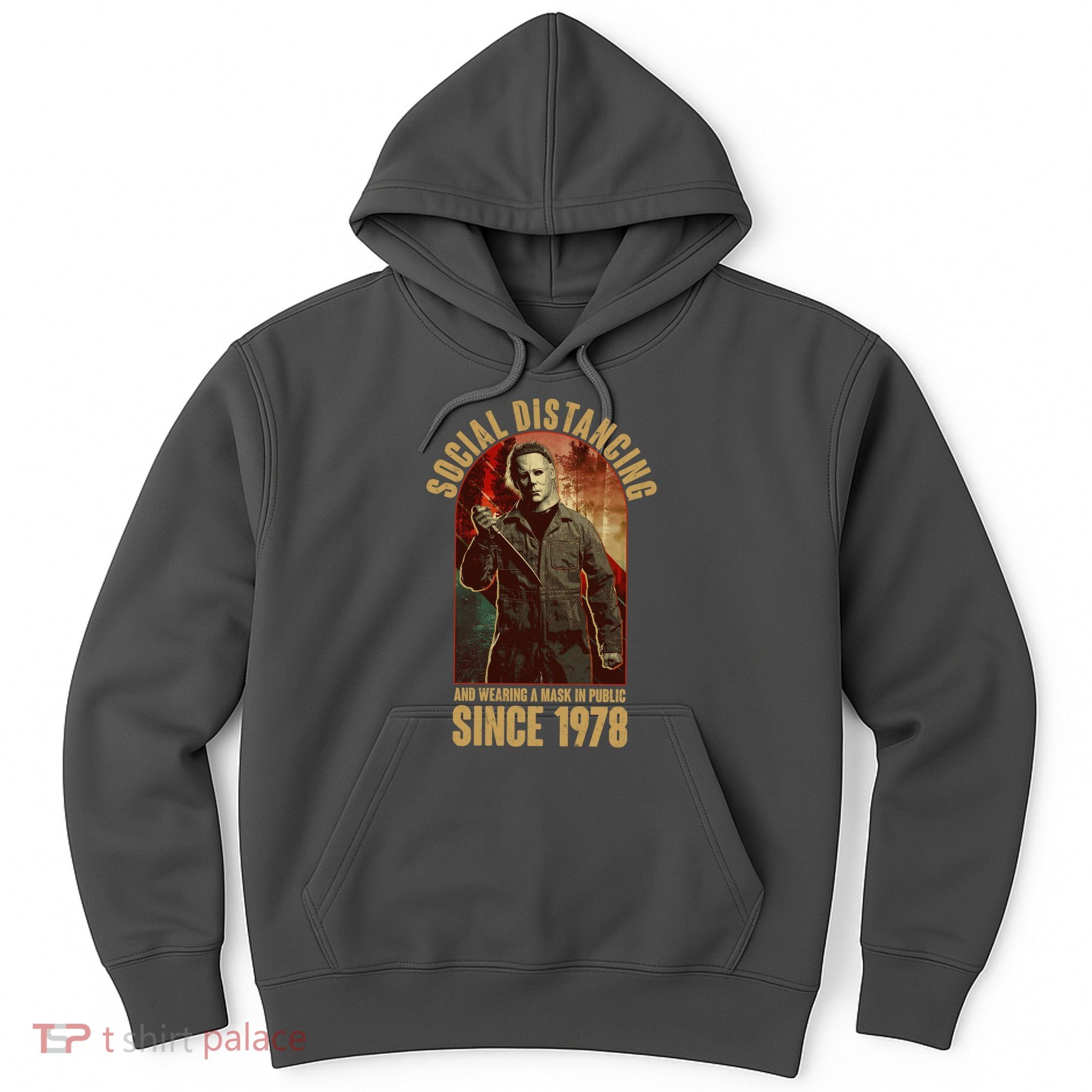 Halloween Social Distancing And Wearing A Mask Since 1978 Hoodie