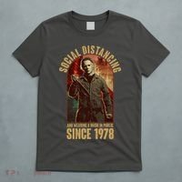 Halloween Social Distancing And Wearing A Mask Since 1978 T-Shirt thumb 5
