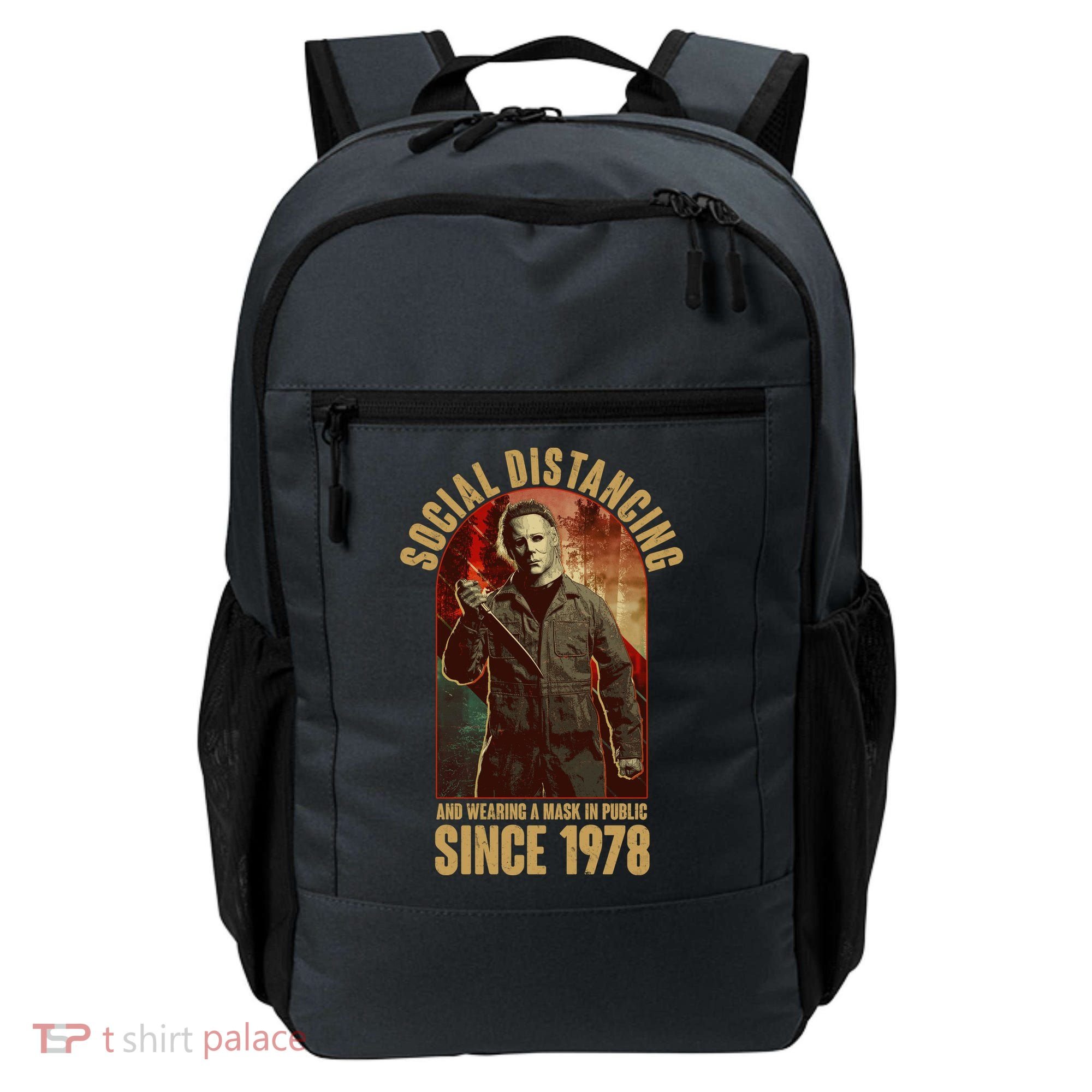Halloween Social Distancing And Wearing A Mask Since 1978 Backpack