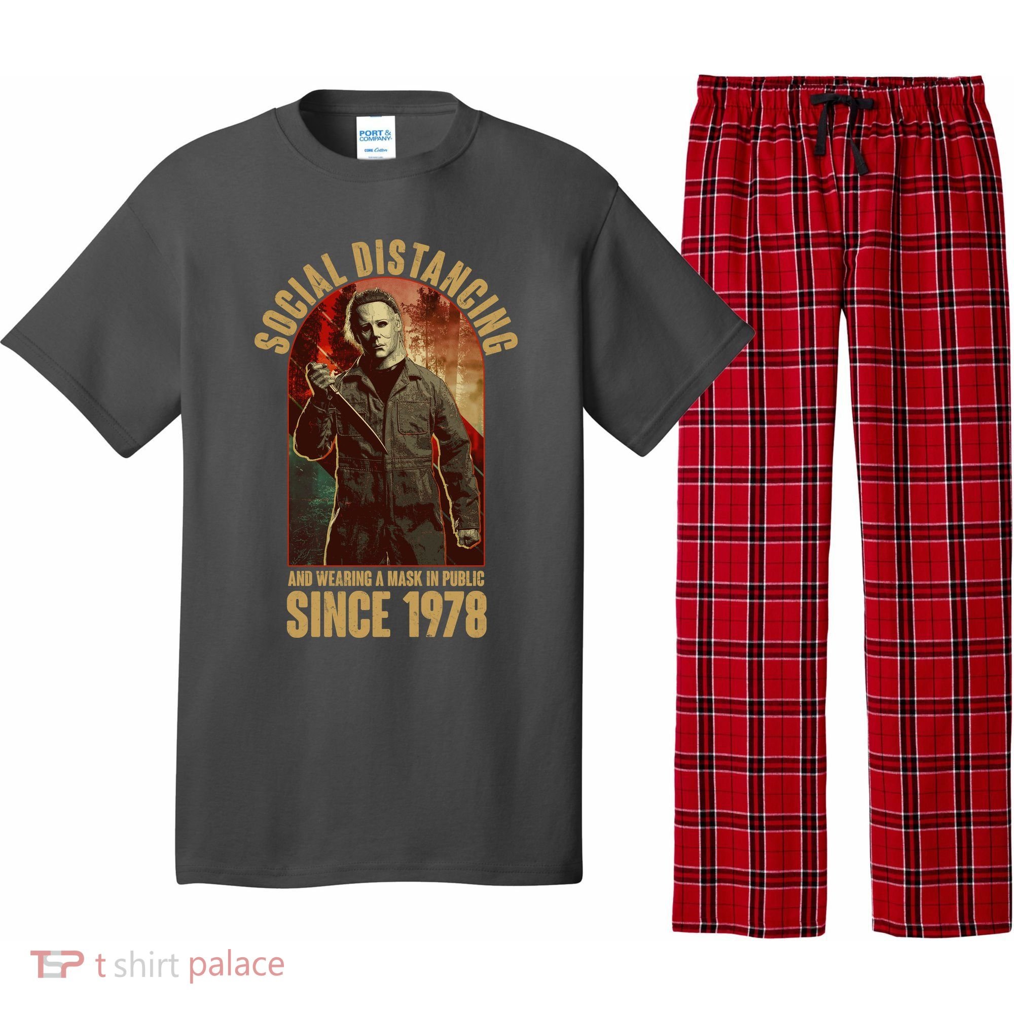 Halloween Social Distancing And Wearing A Mask Since 1978 Pajama Set