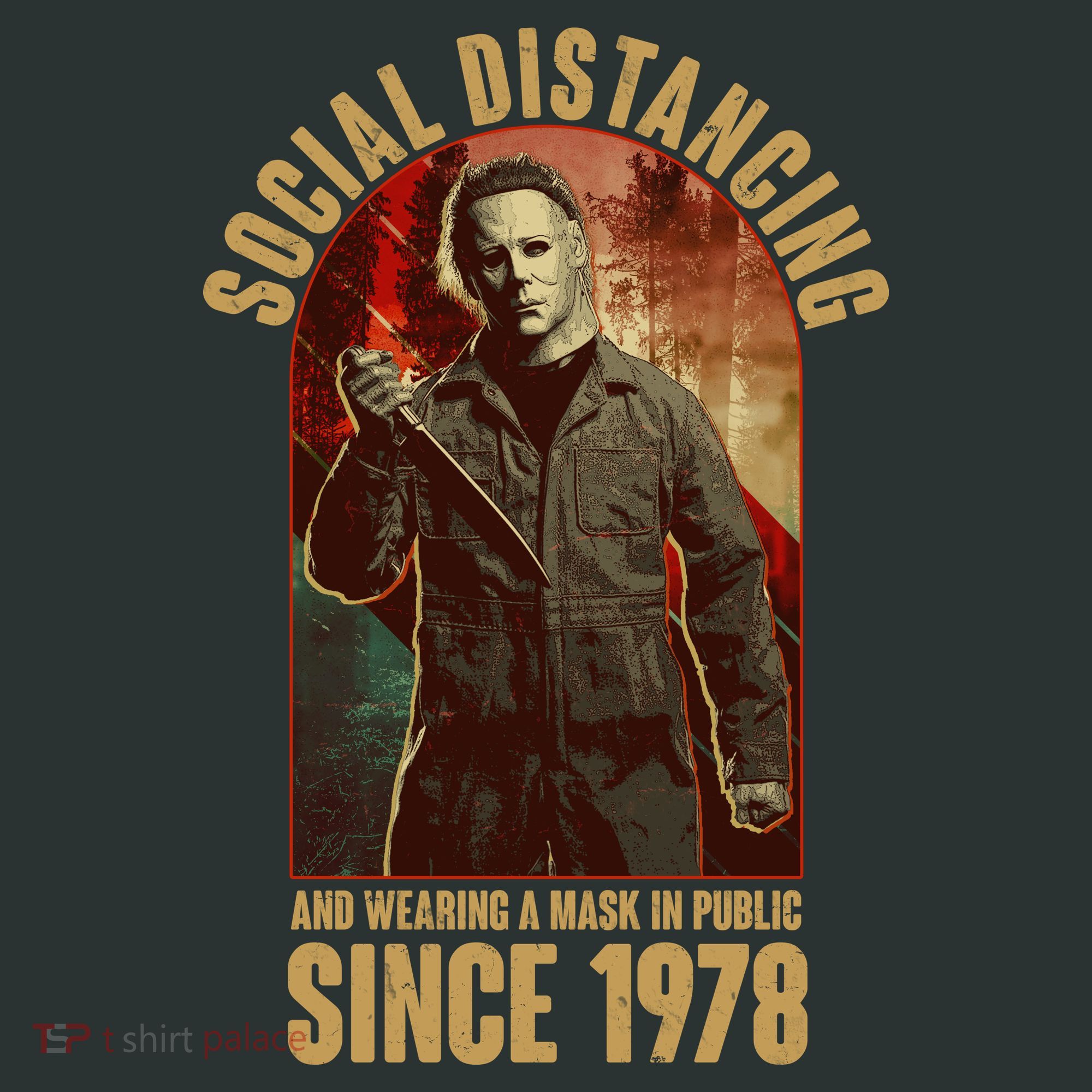 Halloween Social Distancing And Wearing A Mask Since 1978 Mousepad