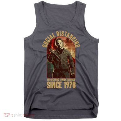 Halloween Social Distancing And Wearing A Mask Since 1978 Tank Top