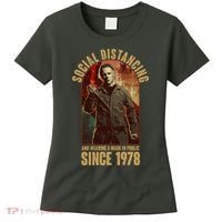 Halloween Social Distancing And Wearing A Mask Since 1978 Women's T-Shirt thumb 0